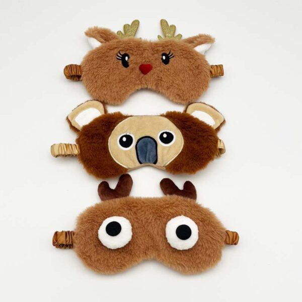 Adorable Plush Eye Mask features Cute Animal Designs