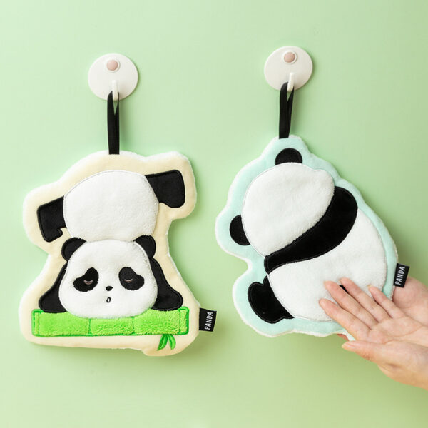 Cute Cartoon Panda Hanging Thick Hand Towel