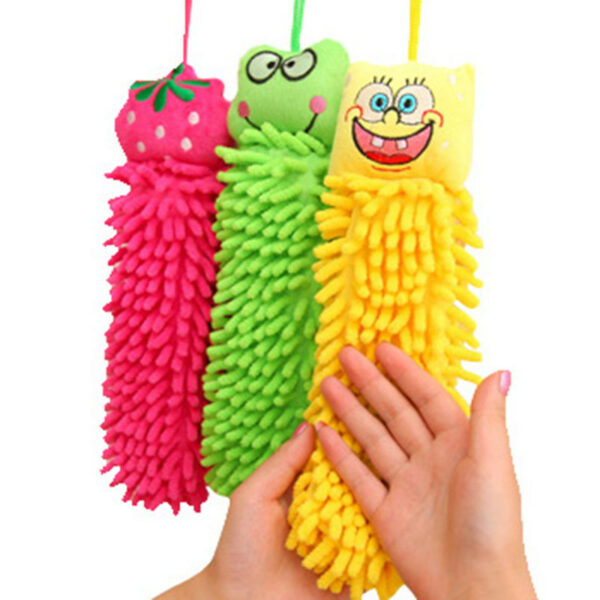 Cute Cartoon Animal Hanging Soft Long Hand Towel