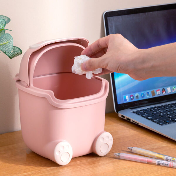 Cute Mini Desktop Trash Can