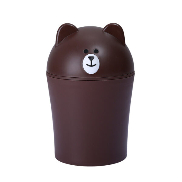 Adorable Bear Mini Desktop Trash Can