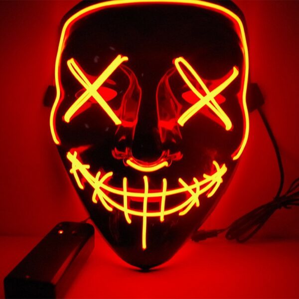 Halloween LED Light-Up Scary Mask