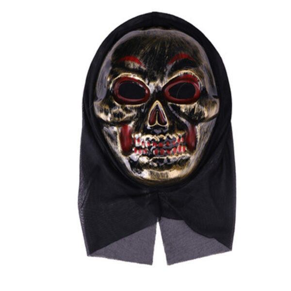 Halloween Masquerade Horror Hell Mask with a Metallic Finish