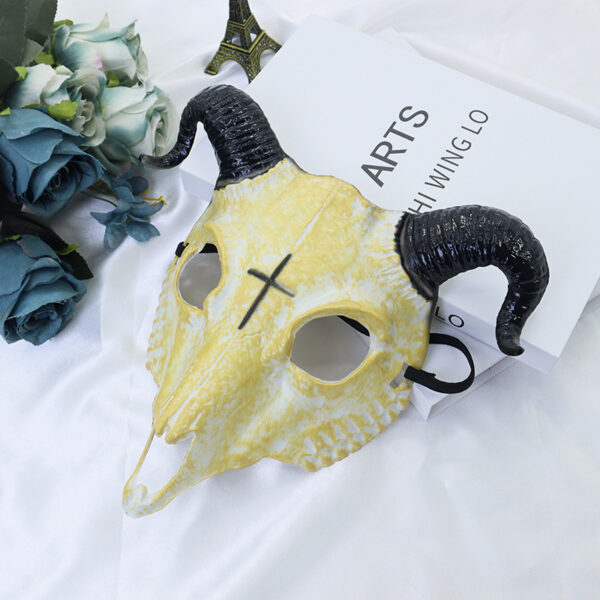 Halloween Scary Full-Face White Goat Mask