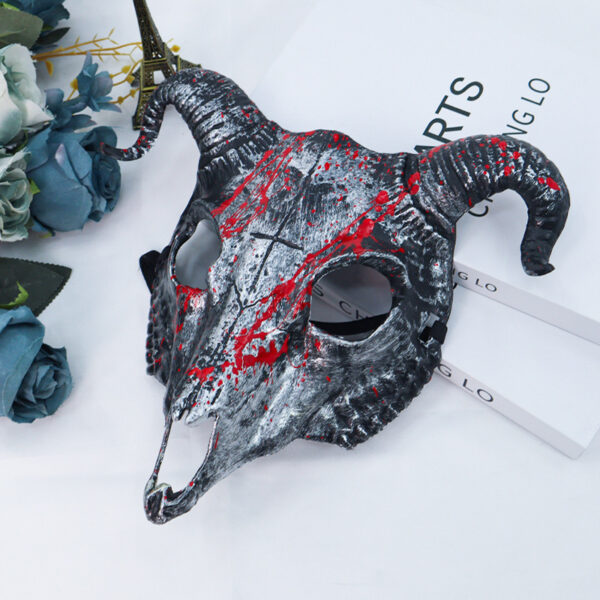 Halloween Scary Metallic Goat Mask