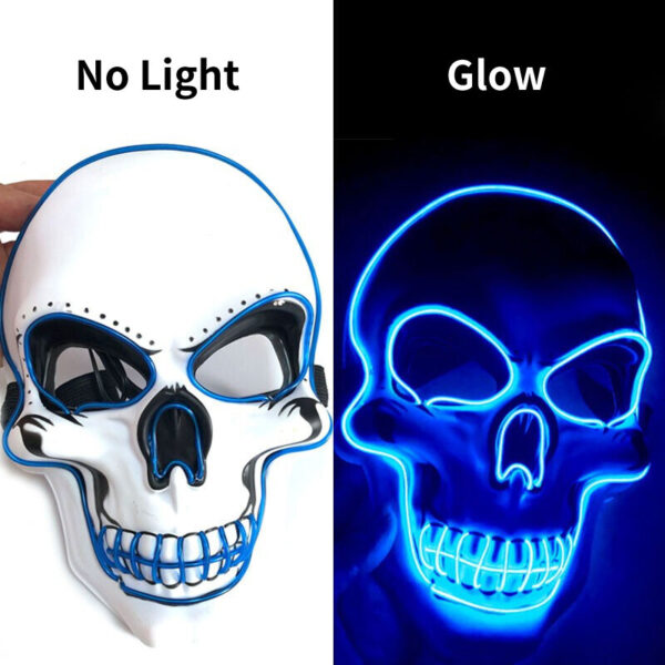 Halloween LED White Skull Mask