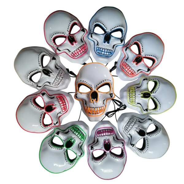 Halloween LED White Skull Mask