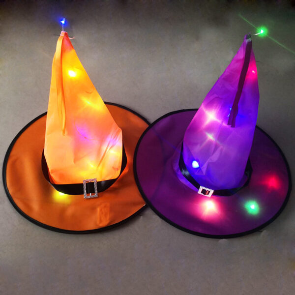 Halloween LED Light-Up Witch Hat