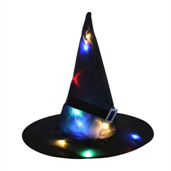 Halloween LED Light-Up Witch Hat