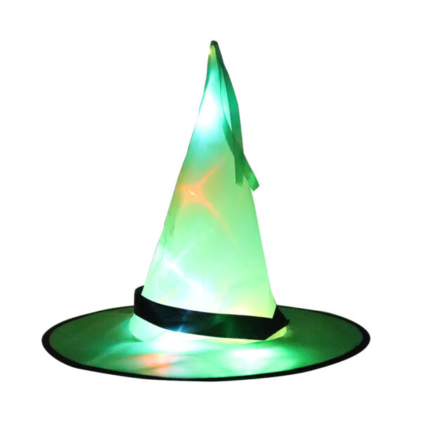 Halloween LED Light-Up Witch Hat