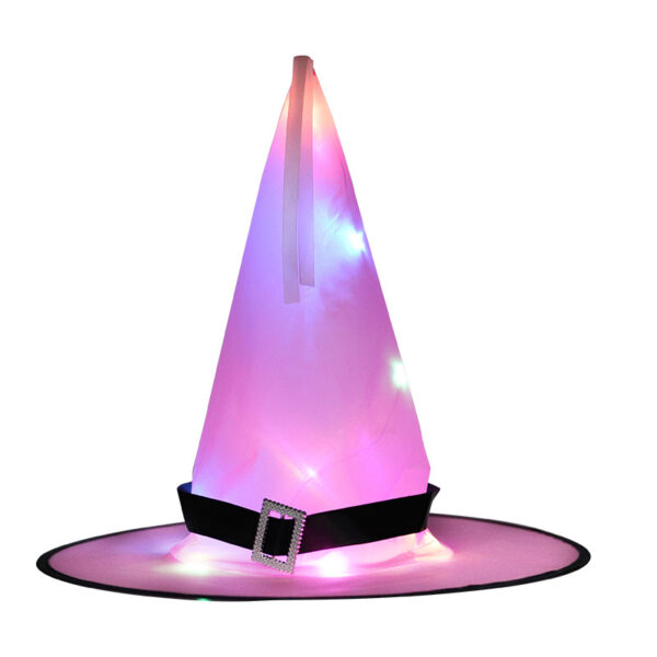 Halloween LED Light-Up Witch Hat