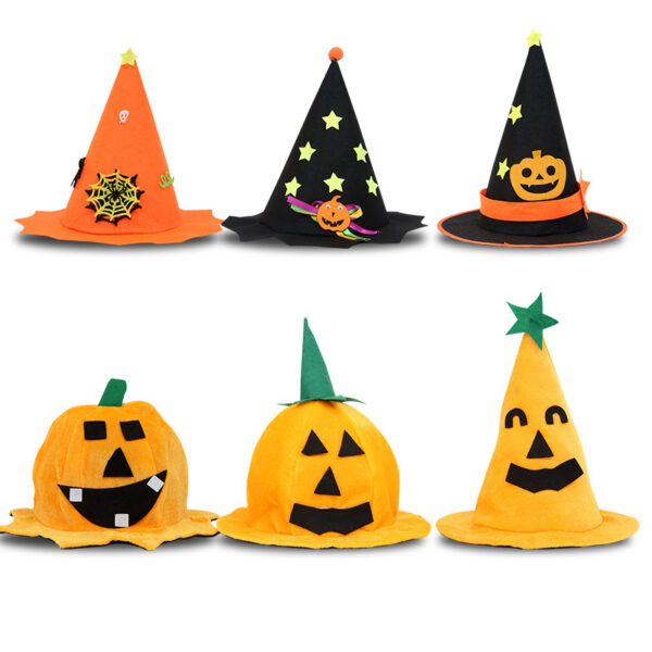 Halloween Cute Pumpkin-Shaped Witch Hat for Kids