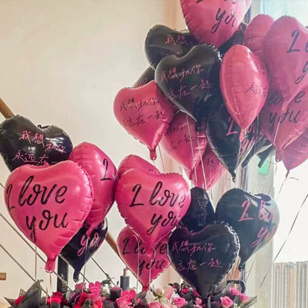 18-Inch Aluminum Foil Heart Balloons