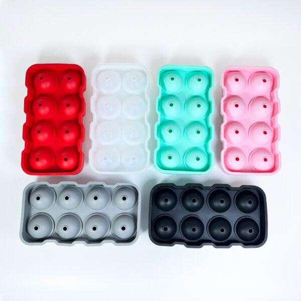 8 Count Silicone Ice Ball Tray Mold