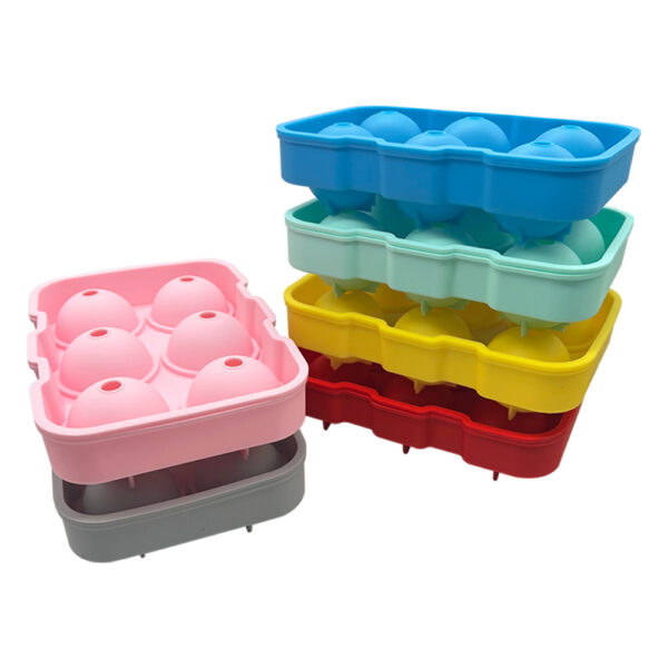 6 Count Silicone Ice Ball Tray Mold