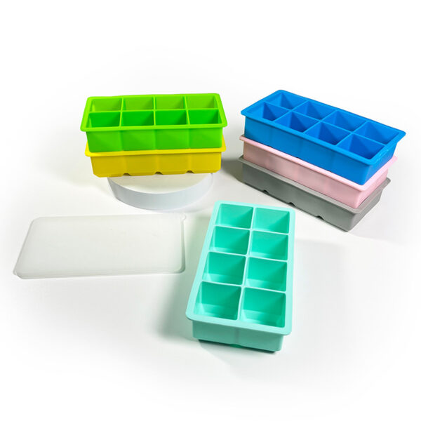 Square Ice Cube Tray Mold with Lid