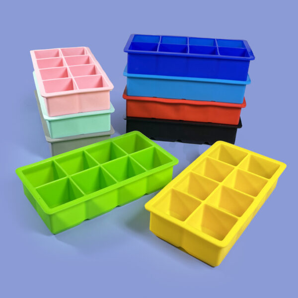 Square Ice Cube Tray Mold with Lid