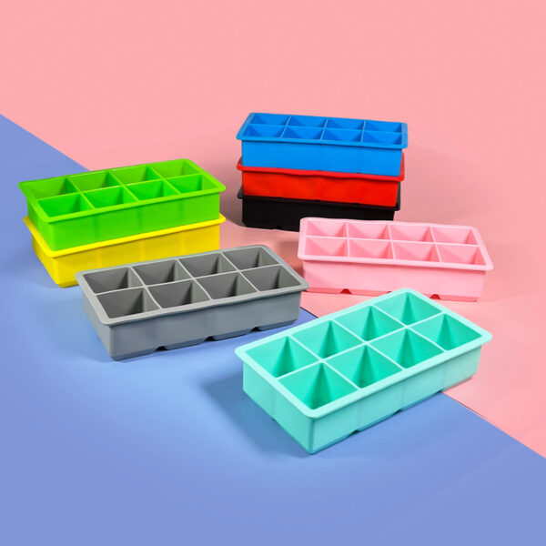 Square Ice Cube Tray Mold with Lid