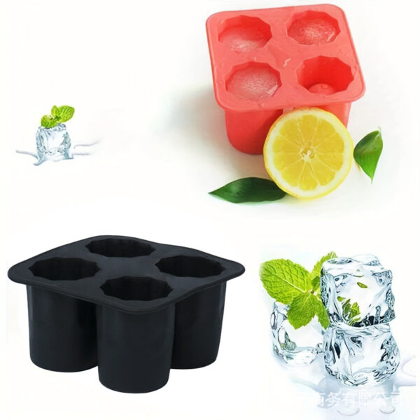 Four-Cavity Hollow Ice Cup Mold