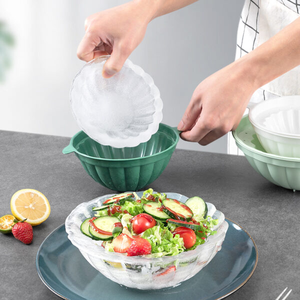 Dual-Layer PP Ice Salad Bowl Mold