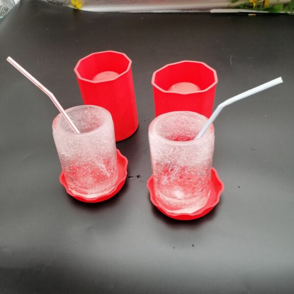 Single Silicone Ice Cup Mold with Lid