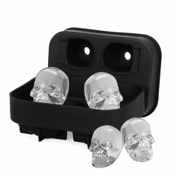 Halloween Four-Cavity Skull Ice Cube Mold