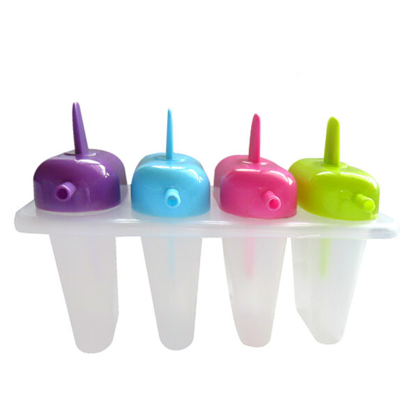 Suction-Nozzle Plastic Ice Lolly Mold with Lid