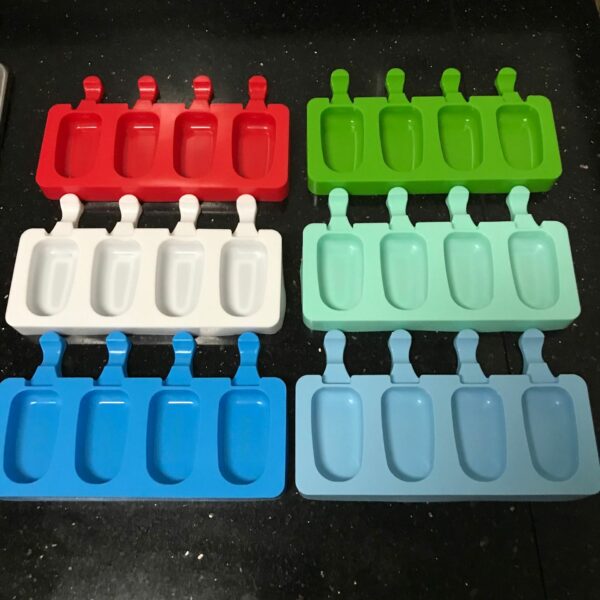 Four-Cavity Silicone Oval Popsicle Mold