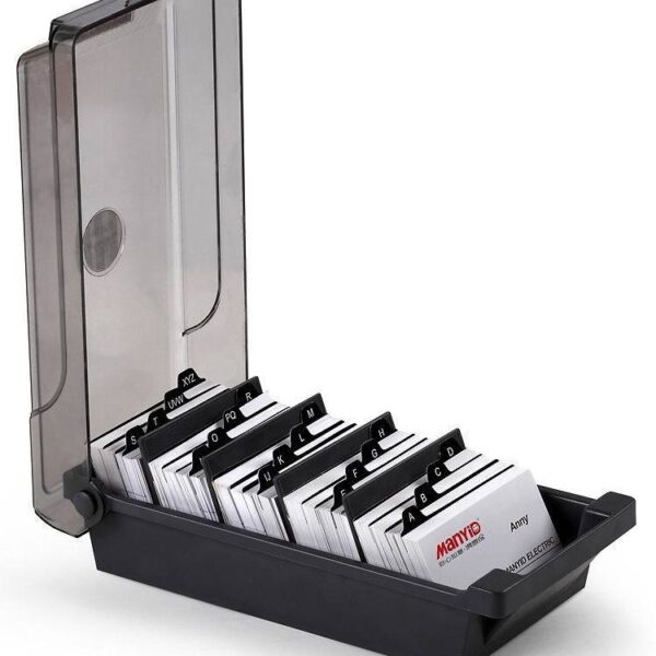 Large Capacity Business Card Holder with Lid