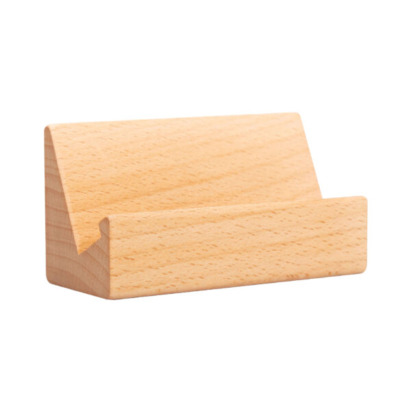 V-Shaped Wooden Creative Business Card Holder