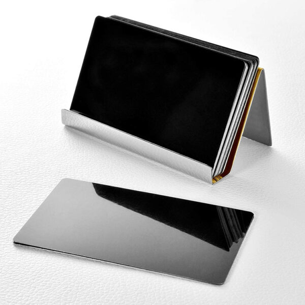 V-Shaped 304 Stainless Steel Desktop Business Card Holder