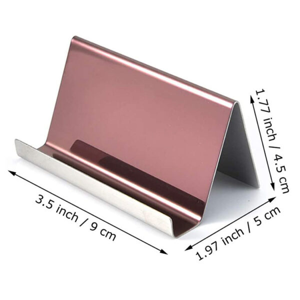 V-Shaped 304 Stainless Steel Desktop Business Card Holder