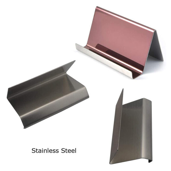 V-Shaped 304 Stainless Steel Desktop Business Card Holder