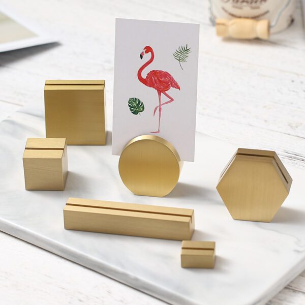 Solid Brass Business Card Display Stand