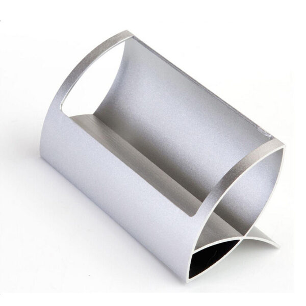 Creative Q-Shaped Aluminum Alloy Business Card Holder