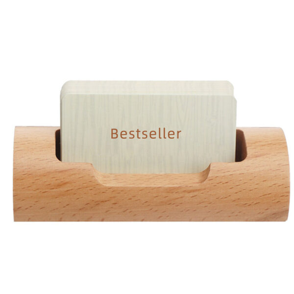 Arc-shaped Wooden Business Card Holder