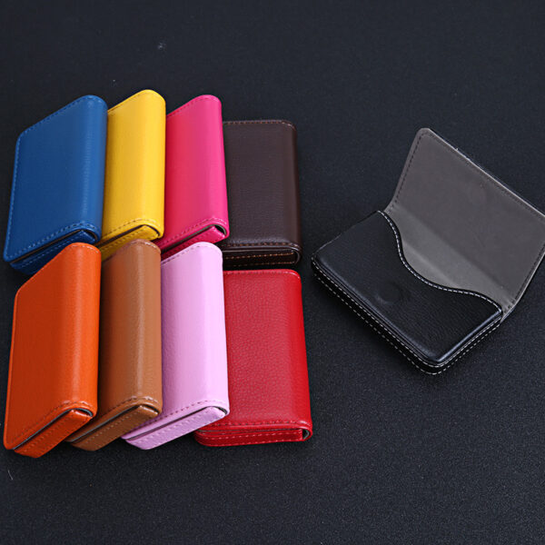 PU Magnetic Portable Business Card Holder