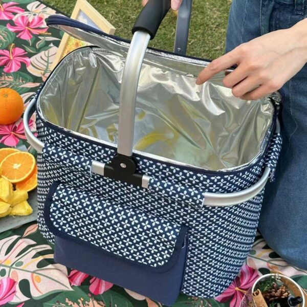 Large Capacity Insulated Picnic Bag with Aluminum Foil Lining