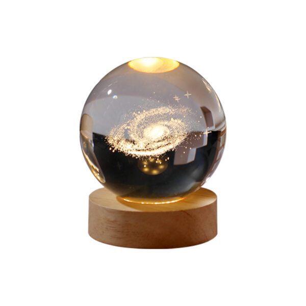 3D Engraved Crystal Galaxy Night Light