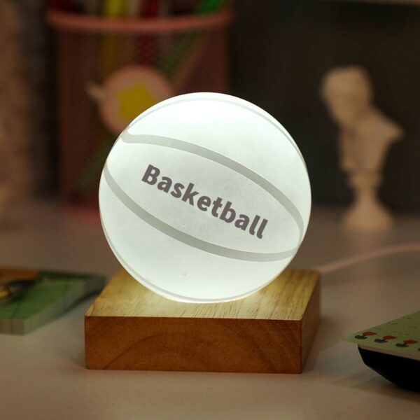 Illuminated Basketball Crystal Ball Night Light