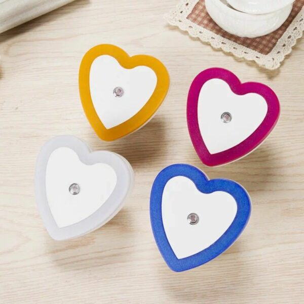 Heart-Shaped LED Smart Light-Control Night Light