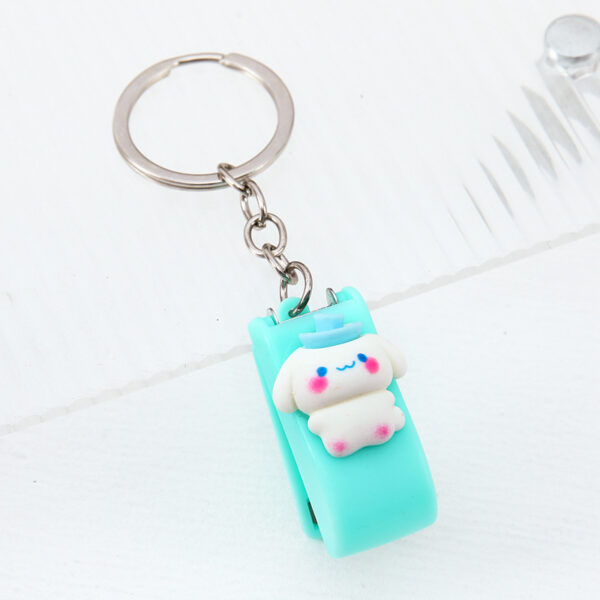 Cartoon Blue Bunny Mini Stapler with Keychain