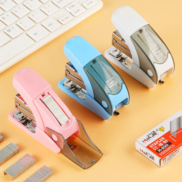 Mini Ergonomic Stapler with Storage Compartment