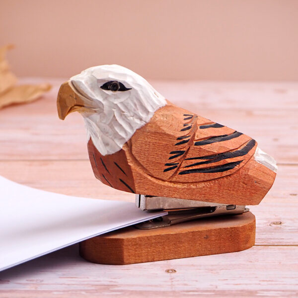 Hand-Carved Wooden Eagle Stapler