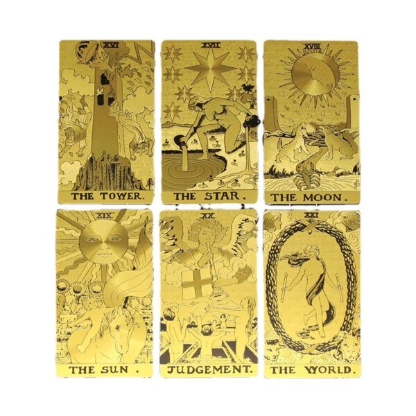 Gold Foil PVC Tarot Cards