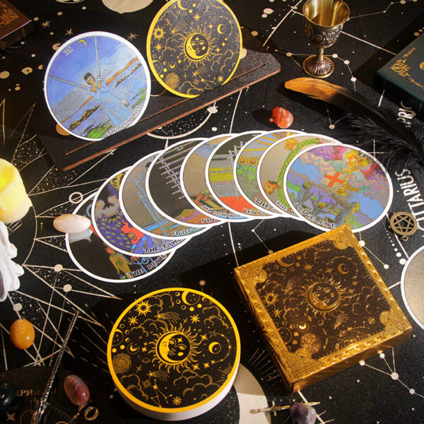 Round PVC Waterproof Tarot Cards