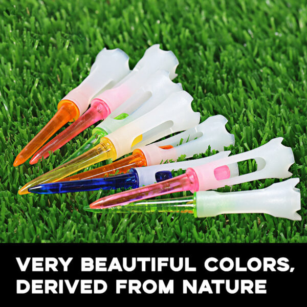 3.27-Inch PVC Multi-Color Golf Tees