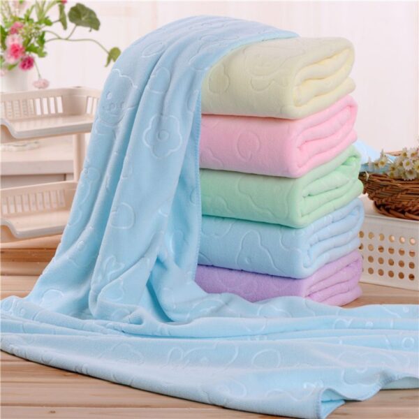 Microfiber Bear Print Bath Towel