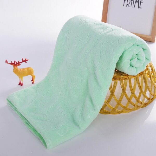 Microfiber Bear Print Bath Towel