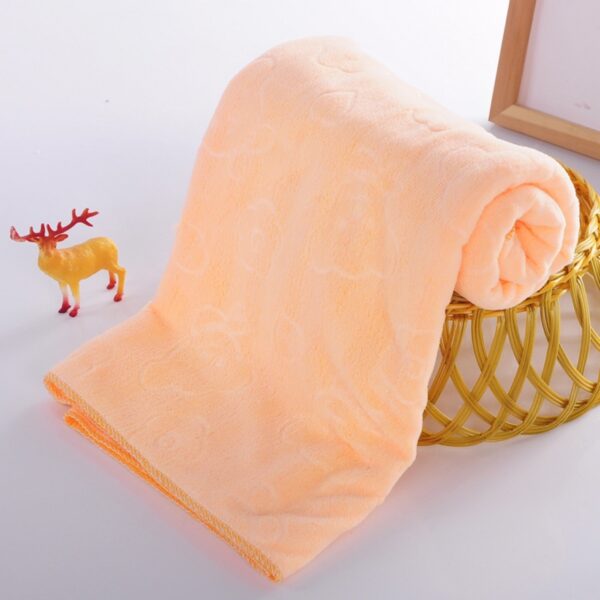 Microfiber Bear Print Bath Towel